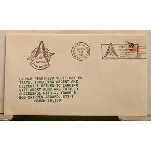 NASA Space Shuttle Columbia STS-1 Commemorative Envelope 1981 Kennedy Space